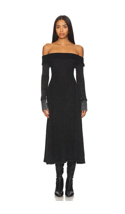 Free People Monty Midi Dress In Black