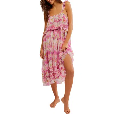Free People Moon Phase Floral Nightgown In Pop Combo