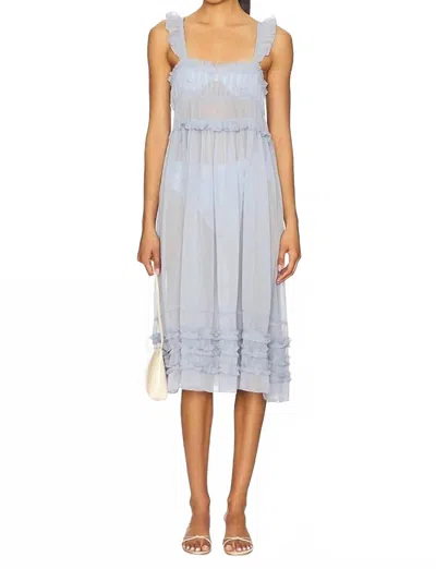 Free People Moon Phase Midi Dress In Morning Haze In Multi