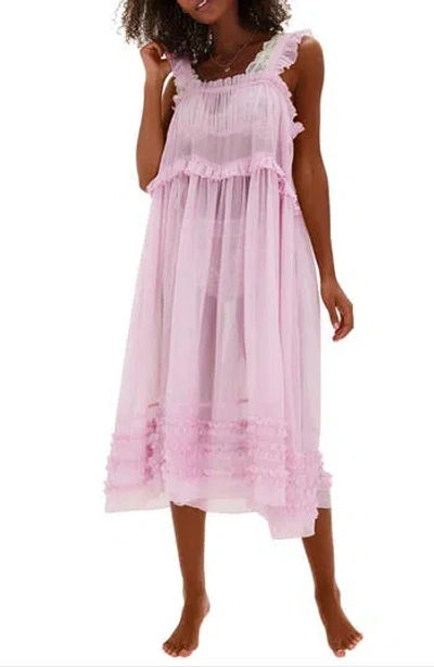 Free People Moon Phase Midi Nightgown In Pink