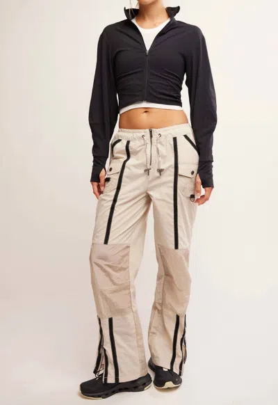 Free People Moonbeam Pant In Muted Beige In Multi