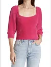 Free People Moonbeam Scoop Neck Sweater In Pink In Pink