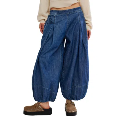 Free People Moonflower Cotton Balloon Leg Jeans In Animal Print