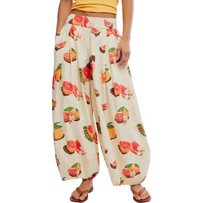 Free People Moonflowr Cotton Blend Balloon Pants In White