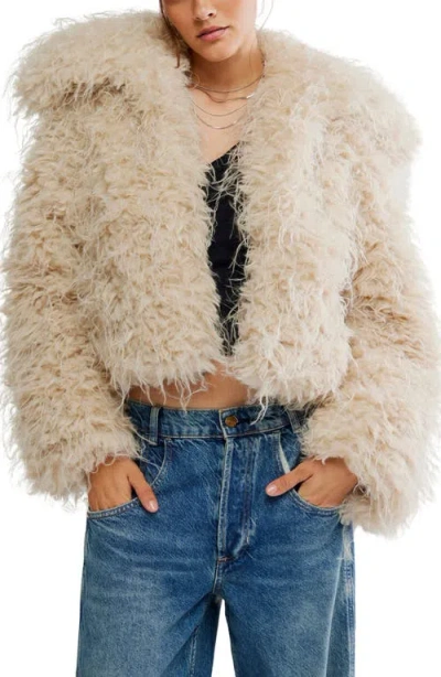 Free People Moonlight Faux Fur Jacket In Brown