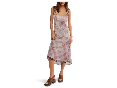 Free People Morning Dew Midi Dress In Autumn Combo In Pink