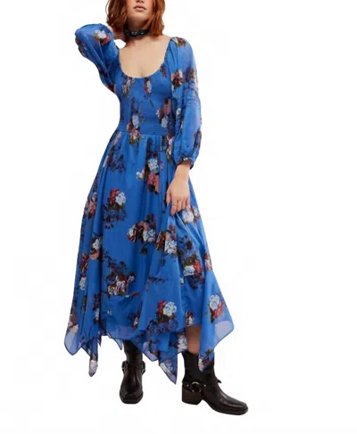 Free People Morning Glory Maxi Dress In Dutch Blue Combo