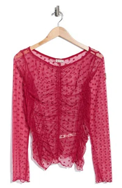 Free People Most Likely Long Sleeve Layering Top In Pink