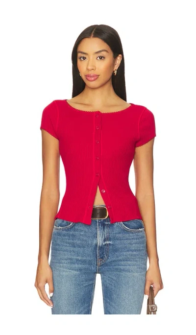 Free People Most Wanted Cardi In Red