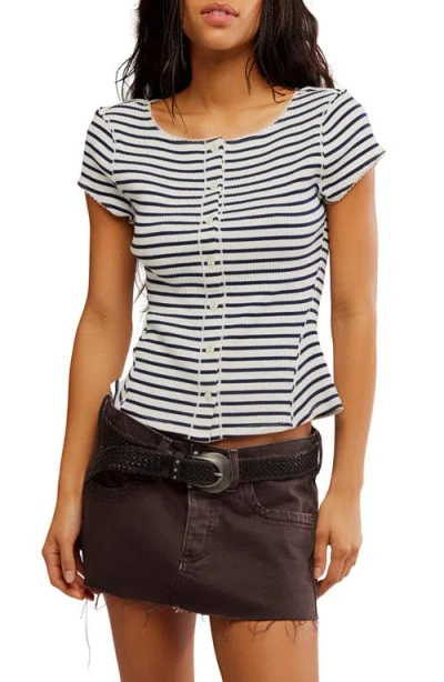 Free People Most Wanted Stripe Rib Cardigan In Multi