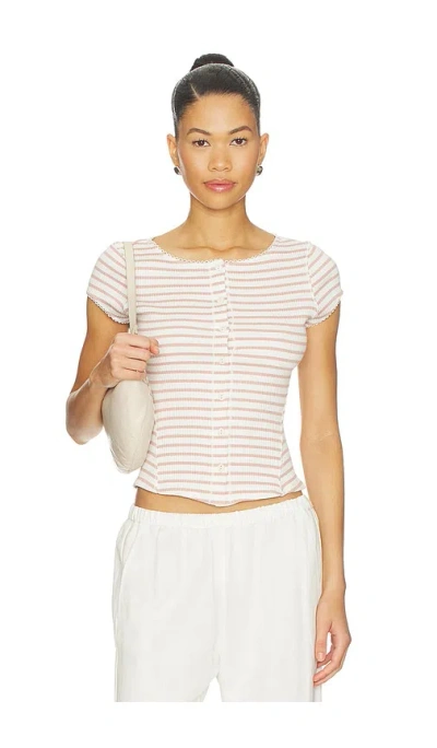 Free People Most Wanted Striped Cardigan In Brown