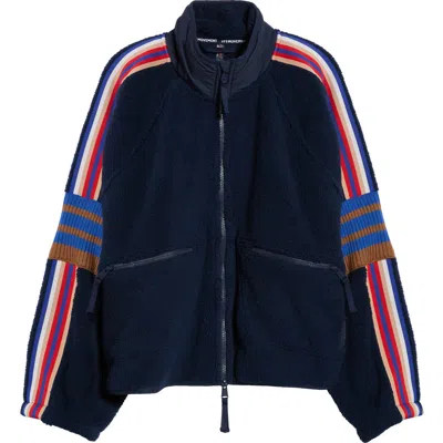 Free People Mountain High Fleece Jacket In Blue