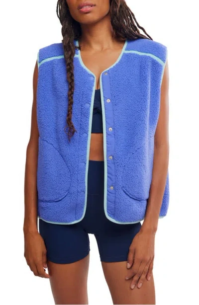 Free People Mountain High Water Resistant Vest In Blue
