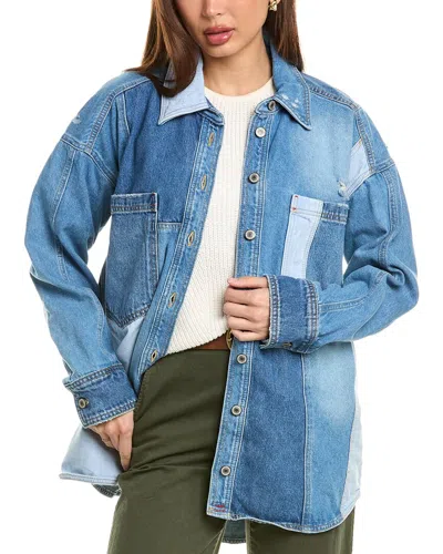 Free People Mountain Roads Shirt In Blue