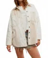 Free People Mountain Roads Shirt In Ivory Mixed In White