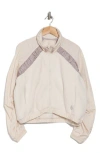 Free People Movement Amelia Water Resistant Fleece Jacket In Bleached Clay/oyster