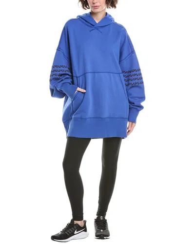Free People Movement At My Best Embroidered Hoodie In Blue