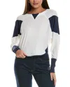 Free People Spotlight Colorblock Long Sleeve Top In White