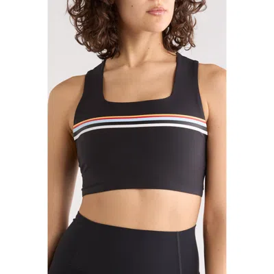 Free People Movement Win Win Printed Sports Bra In Black