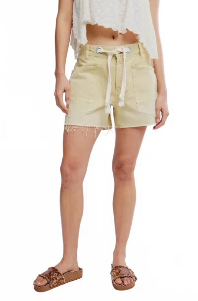 Free People Moxie Barrel Shorts In Whipped Butter In Multi