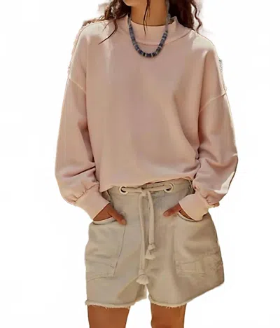 Free People Moxie Denim Shorts In Bleached In Multi