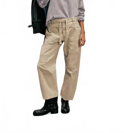 Free People Moxie Low Slung Pull On Barrel In Jetty In Brown