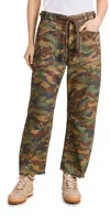 Free People Moxie Print Pants In Green Mult Combo