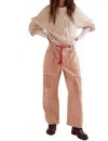 Free People Moxie Railroad Low Slung Jeans In Citrus In Multi