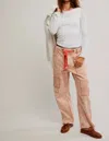 Free People Moxie Railroad Low Slung Jeans In Citrus In Orange