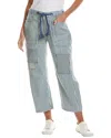 Free People Moxie Railroad Low-slung Slate Jean In Multi