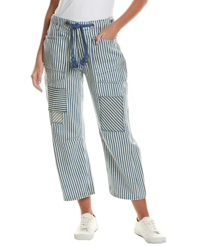 Free People Moxie Railroad Low-slung Slate Jean In Multi