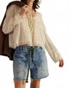 Free People Moxie Shorts In Truest Blue In Multi