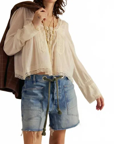Free People Moxie Shorts In Truest Blue In Multi