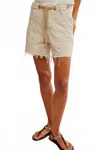 Free People Moxie Belted Drawstring Cutoff Denim Shorts