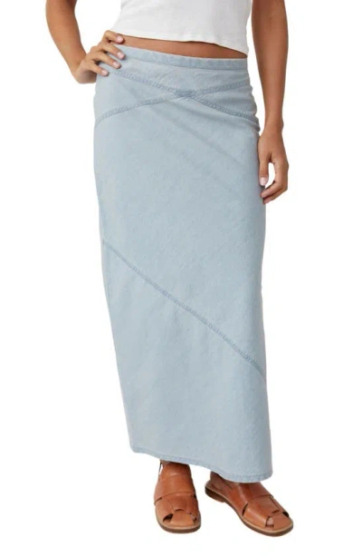 Free People Muse Moment Chambray Skirt In Spring Fling