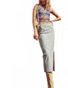 Free People Muse Moment Mid-rise Slip Skirt In Spring Fling In Multi
