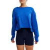 Free People My Time Layer Open Back Crop Top In Electric Shock