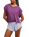 Free People My Time Tee In Burgundy
