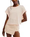 Free People Fp Movement My Tee Time Open Back T-shirt In Pastel Peach