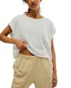 Free People Fp Movement My Tee Time Open Back T-shirt In White