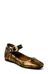 Free People Mystic Mary Jane Flats In Bronze Age Metallic