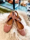Free People Mystic Mary Jane Flats In Mauve Suede In Multi