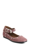 Free People Mystic Mary Jane Flats In Mauve Suede