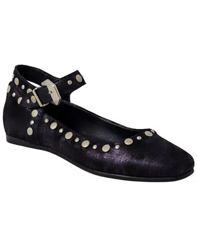 Free People Mystic Mary Leather Flat In Blue
