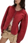 Free People Natalia Long Sleeve Velvet Jacket In Red In Red