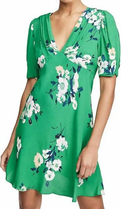 Free People Neon Garden Mini Dress In Green