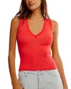 Free People Neria V Neck Tank In Tart Berry