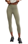 Free People Never Better Capri Leggings In Sage Stone