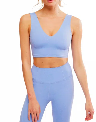 FREE PEOPLE NEVER BETTER CROP CAMI TOP IN BLUEBERRY HEATHER