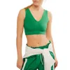Free People Never Better Crop Cami Top In Heritiage Green